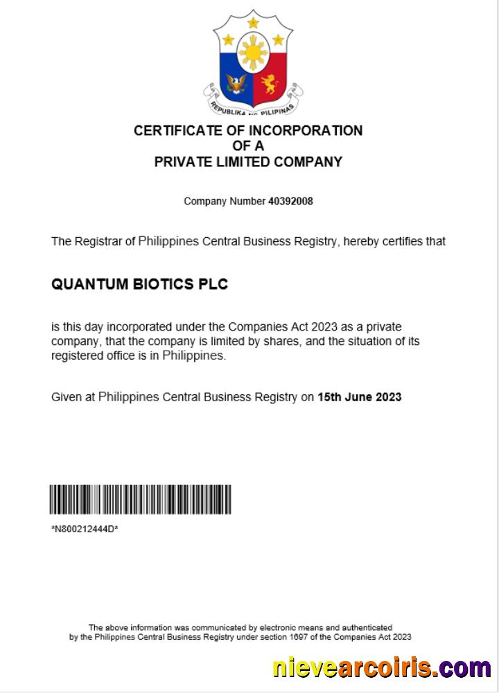 Philippines business registration certificate